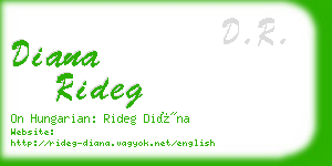 diana rideg business card